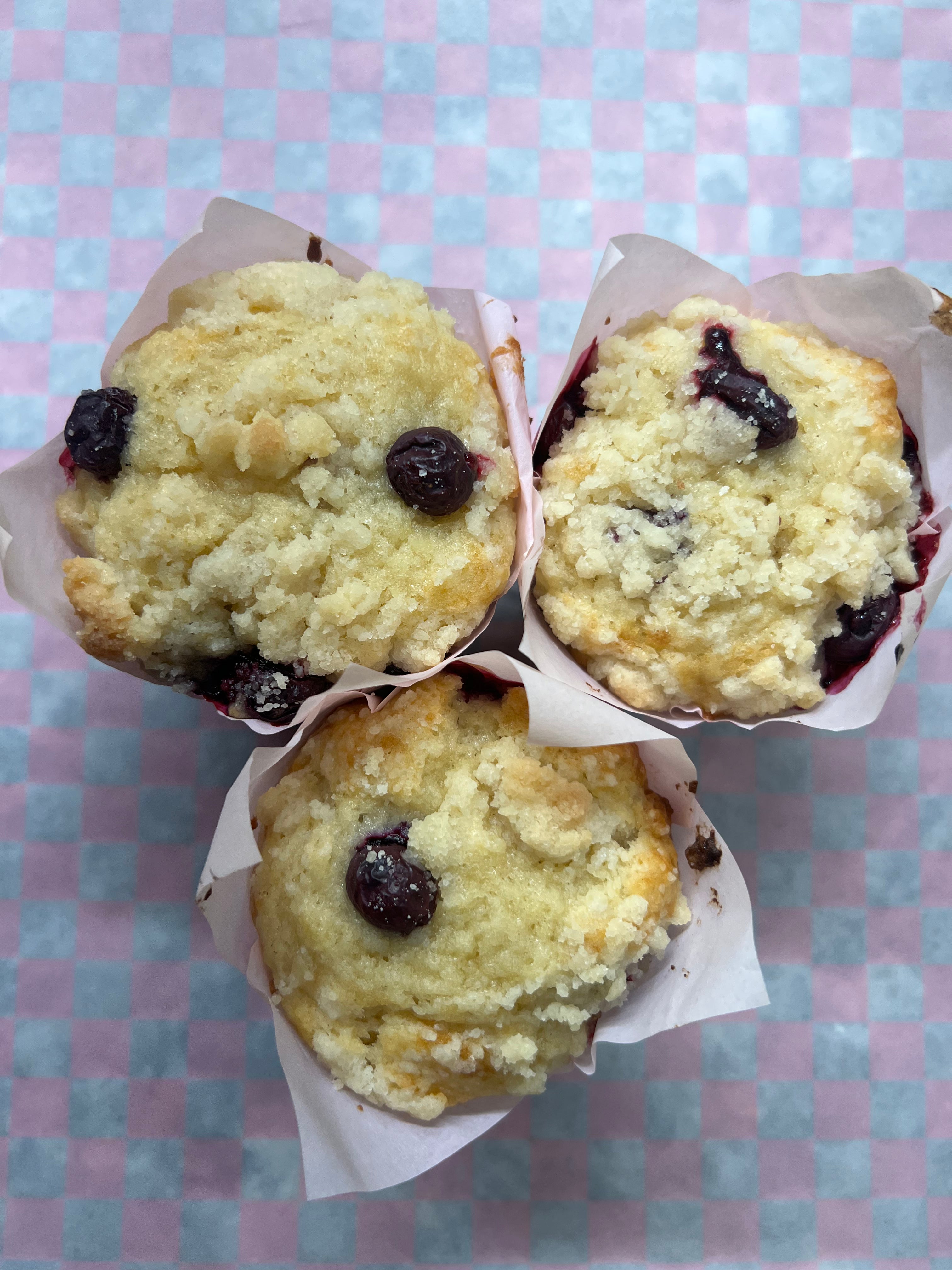 Blueberry Sourdough Muffins